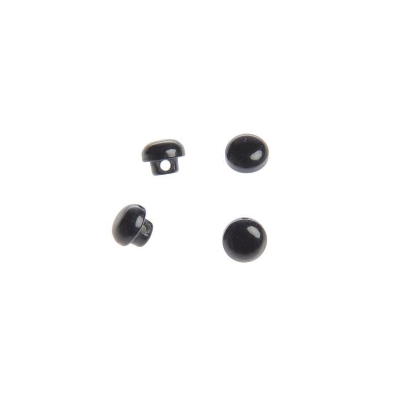 Rico Brown - Black Buttons with Bar - Rico - 5 mm - The Little Yarn Store