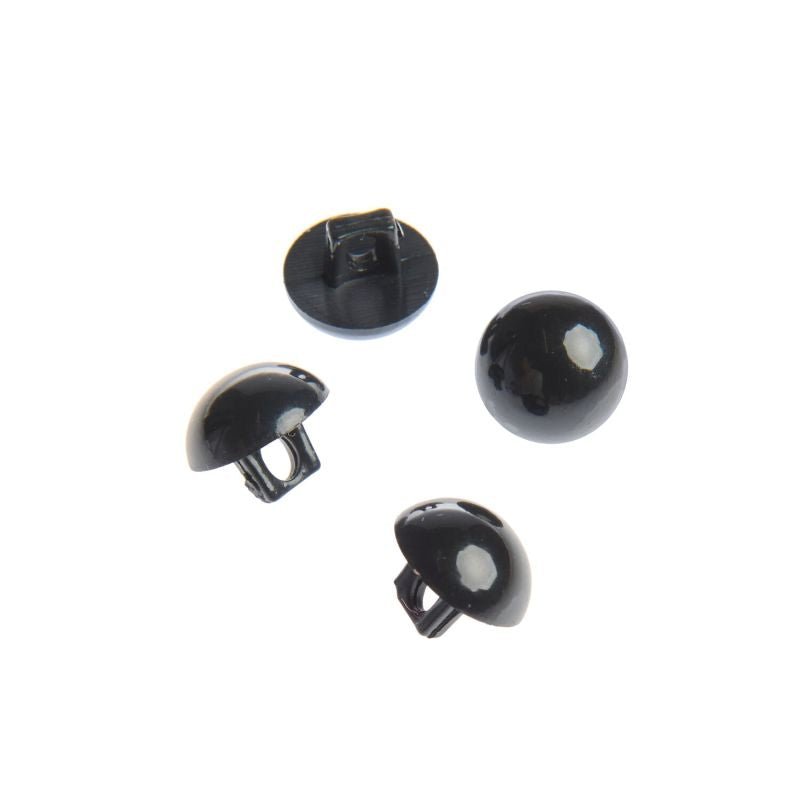 Rico Brown - Black Buttons with Bar - Rico - 8.5 mm - The Little Yarn Store