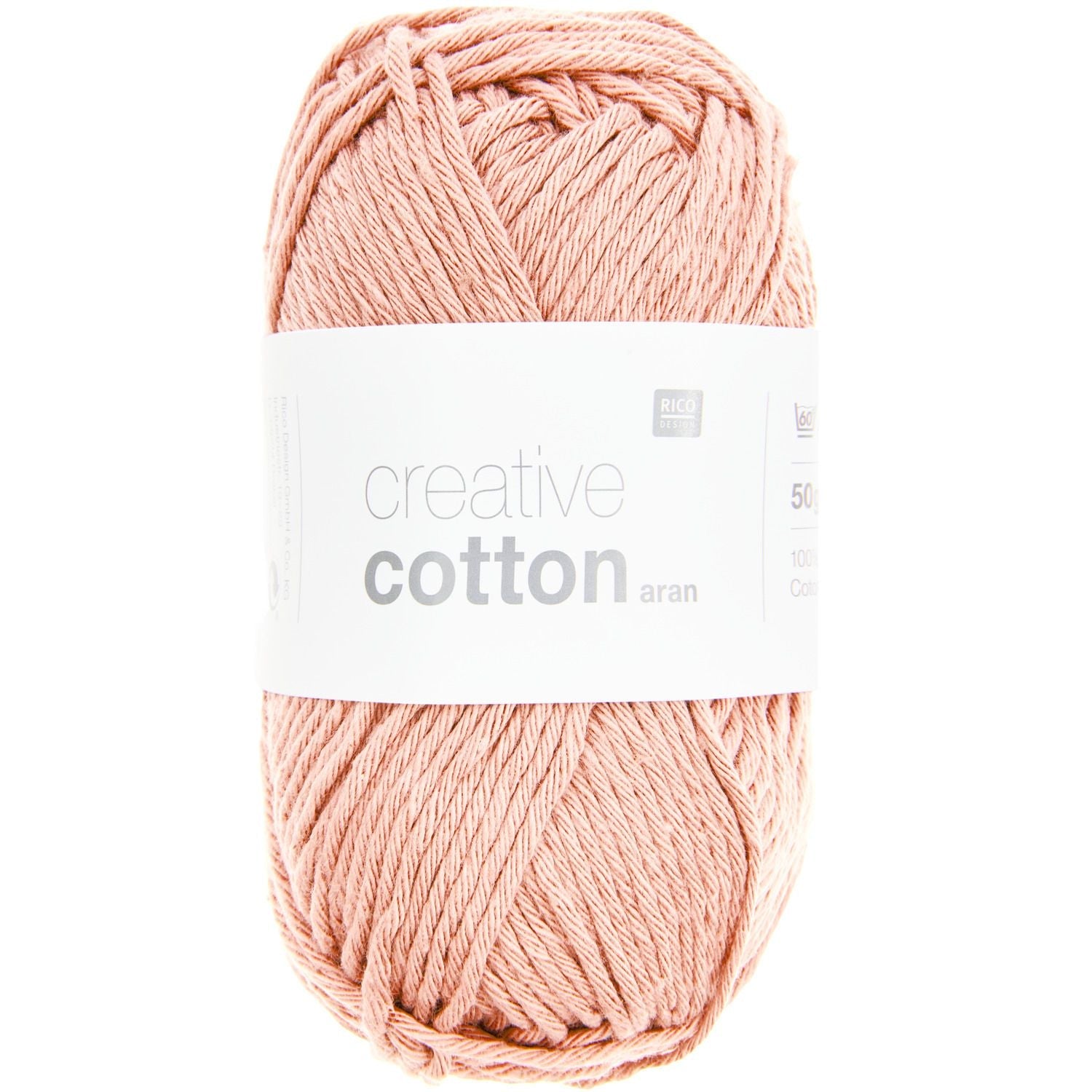 Rico Creative Cotton Aran - Rico 06 Dusky Pink - The Little Yarn Store