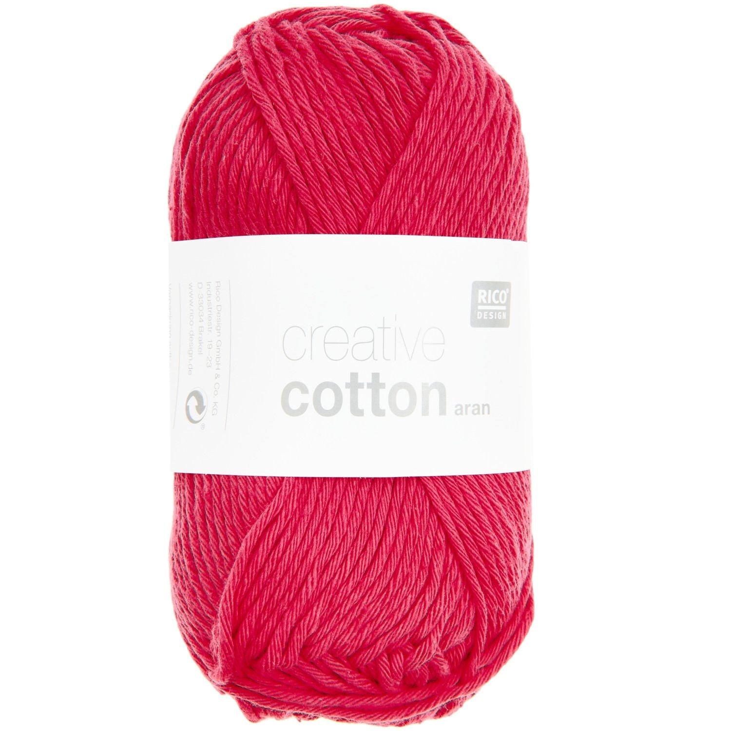 Rico Creative Cotton Aran - Rico 13 Pink - The Little Yarn Store