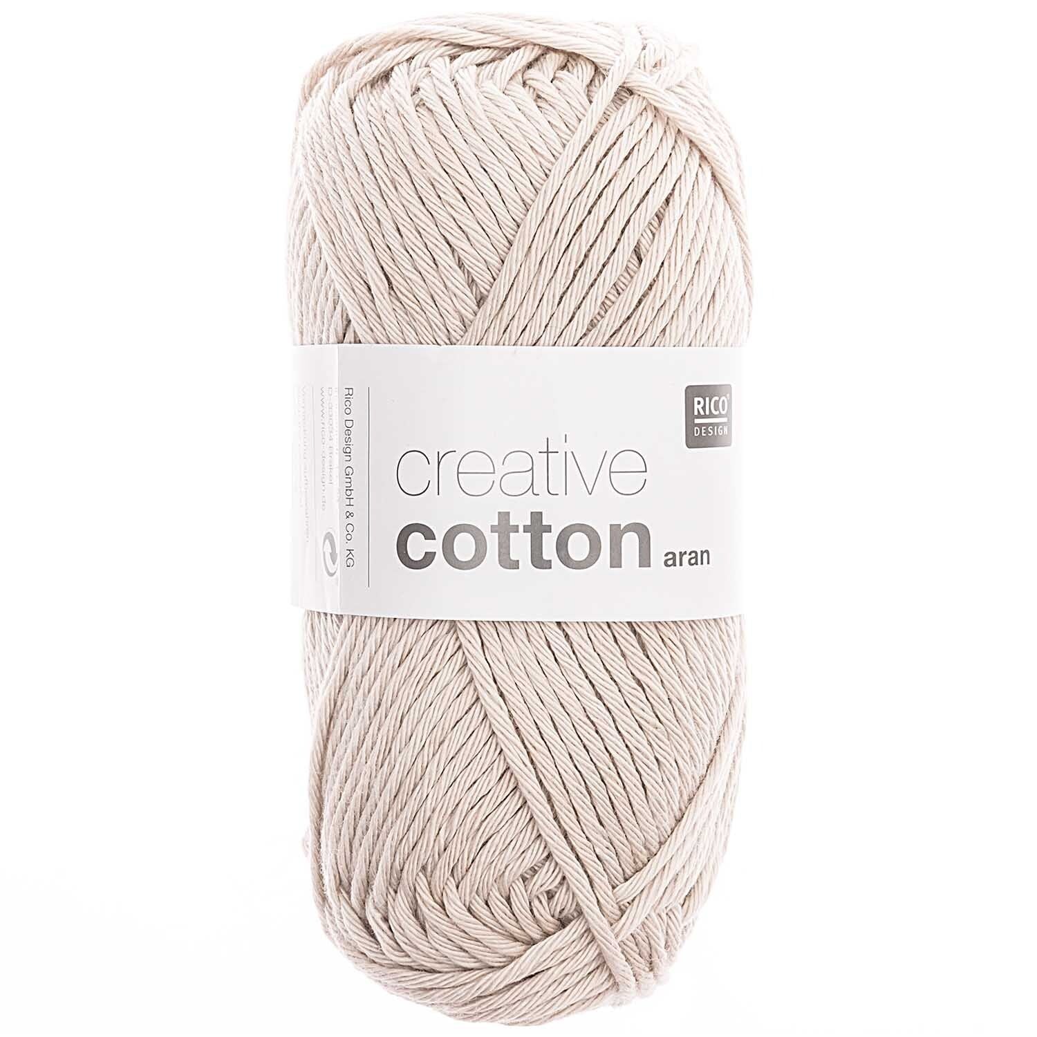 Rico Creative Cotton Aran - Rico 22 Silver Grey - The Little Yarn Store