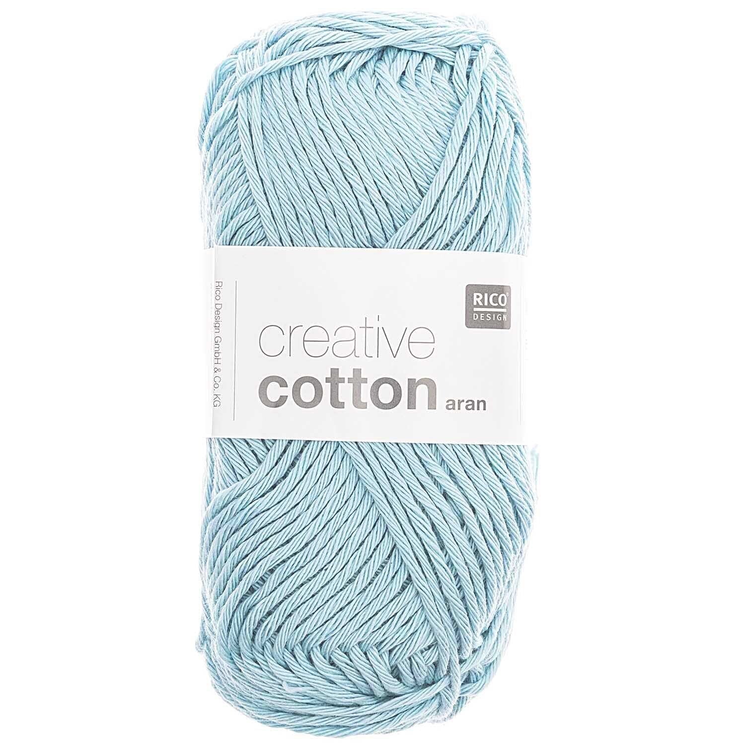 Rico Creative Cotton Aran - Rico 32 Light Blue - The Little Yarn Store