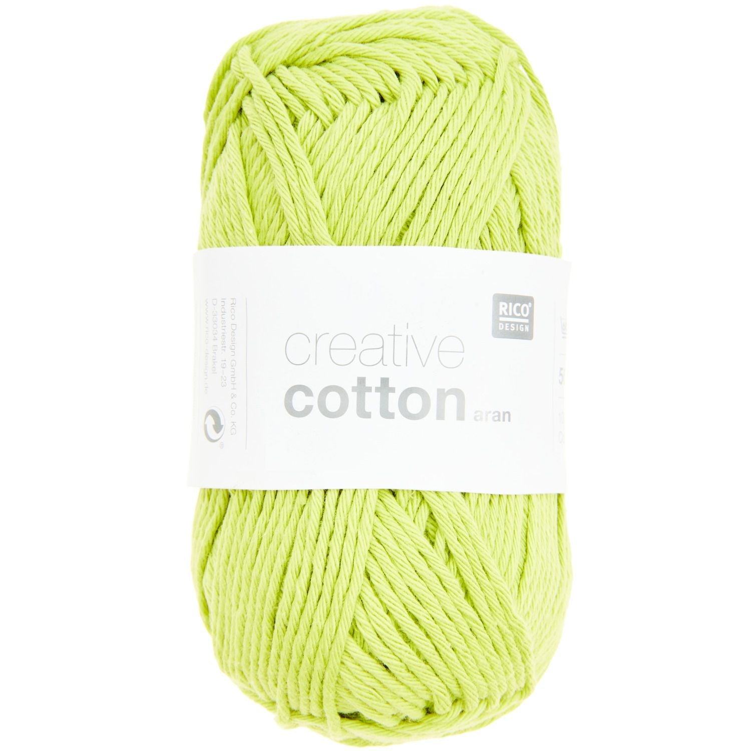 Rico Creative Cotton Aran - Rico 44 Pistachio Light - The Little Yarn Store