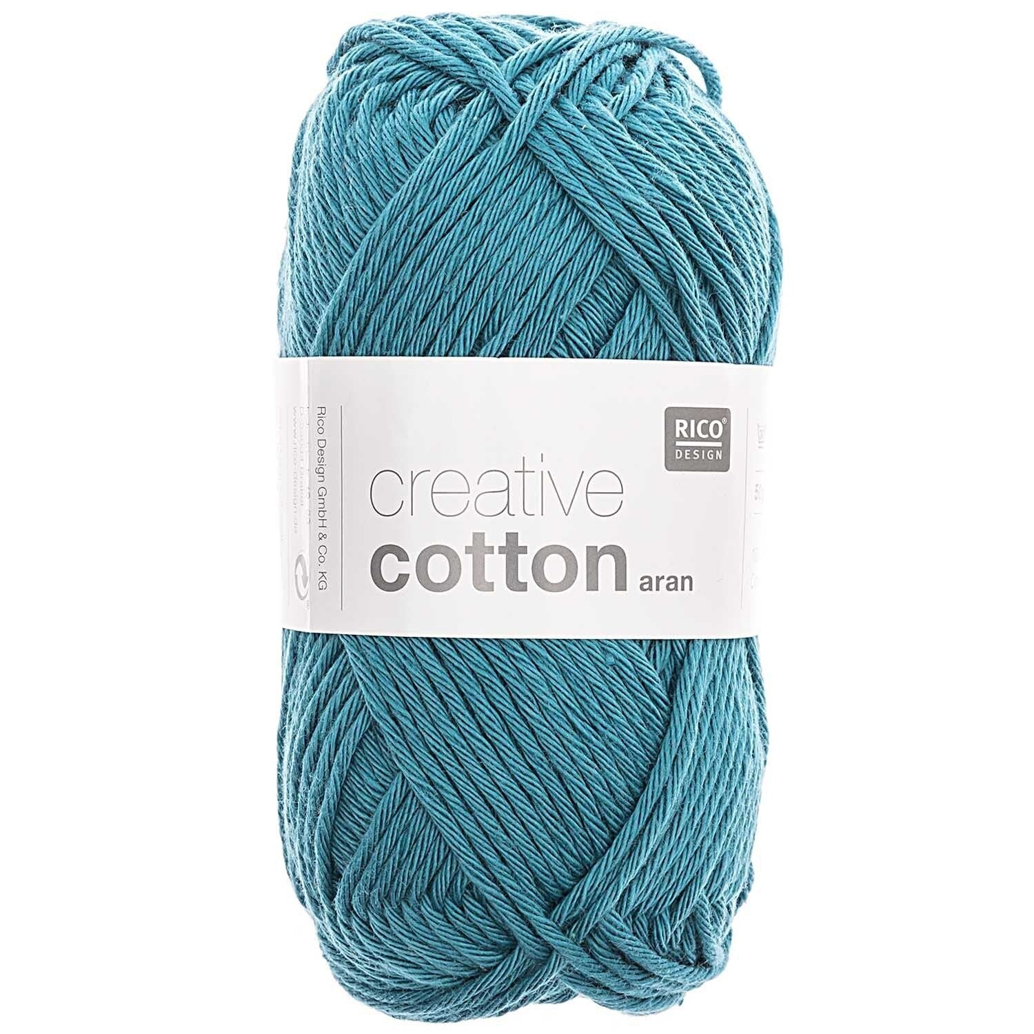 Rico Creative Cotton Aran - Rico 47 Petrol - The Little Yarn Store