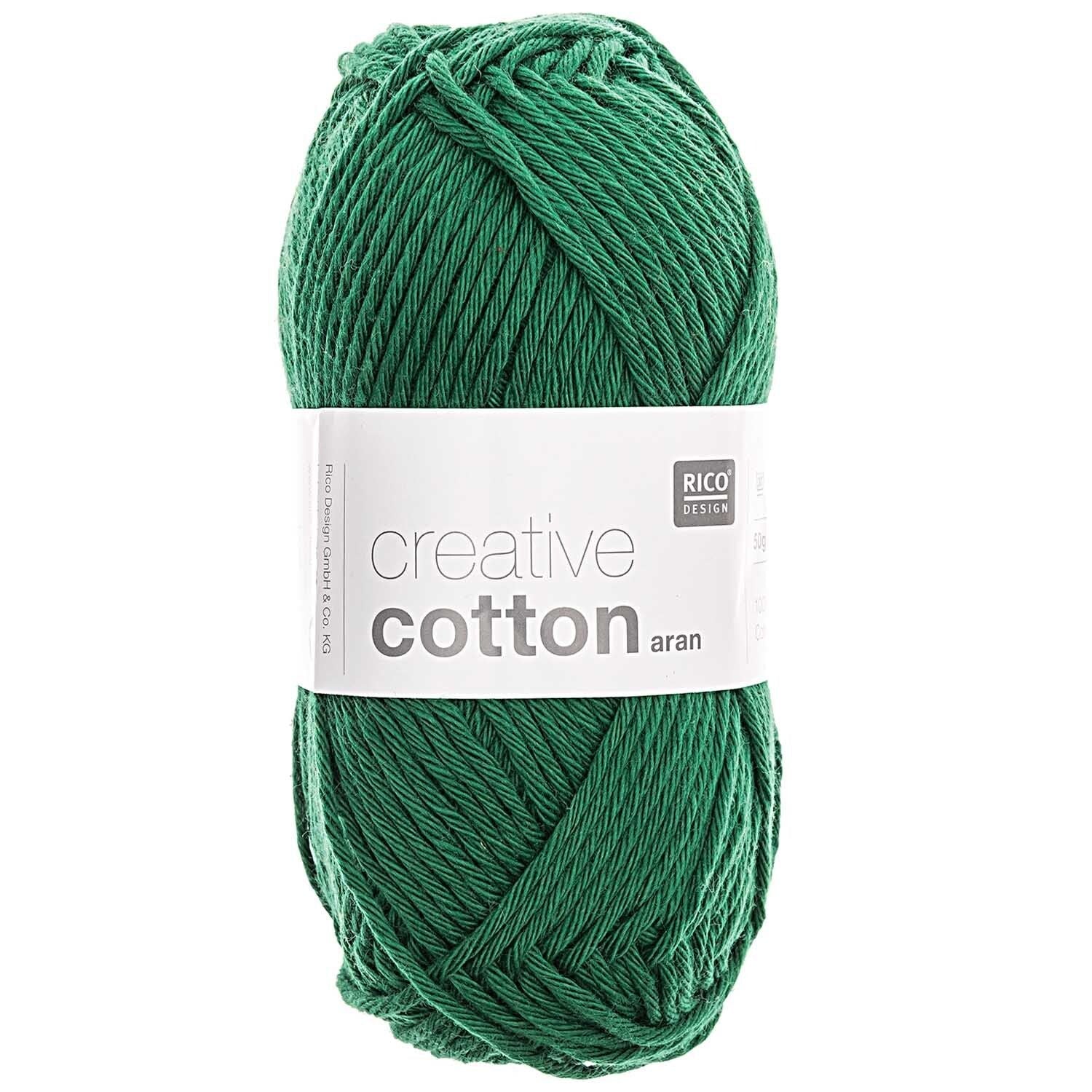 Rico Creative Cotton Aran - Rico 49 Green - The Little Yarn Store