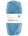 Rico Creative Cotton Aran - Rico 55 Blue - The Little Yarn Store