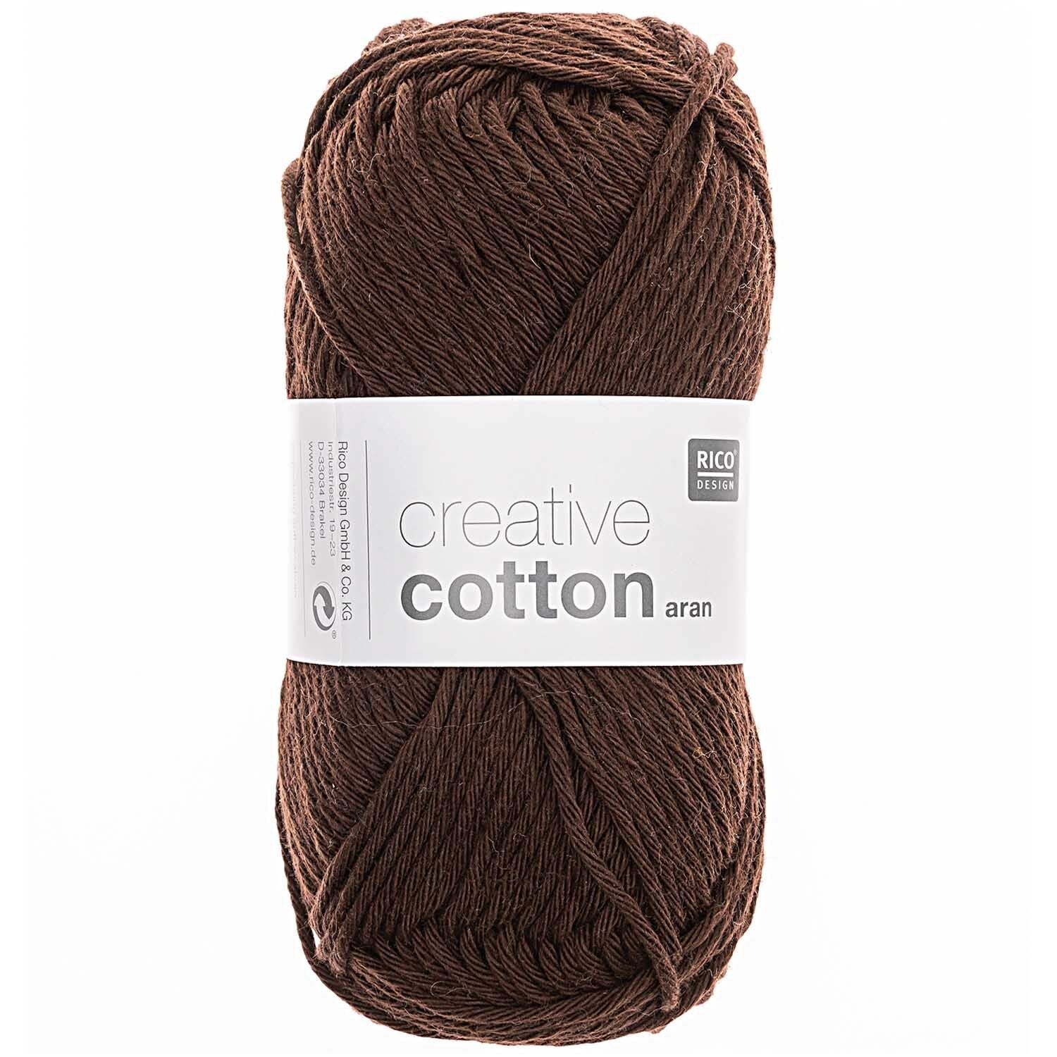 Rico Creative Cotton Aran - Rico 58 Brown - The Little Yarn Store