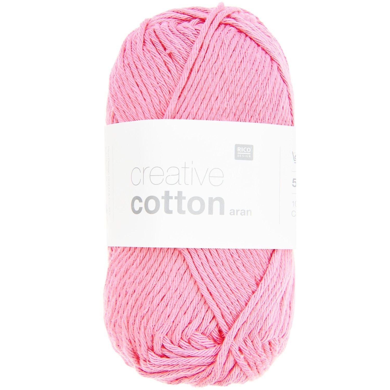 Rico Creative Cotton Aran - Rico 64 Candy Pink - The Little Yarn Store