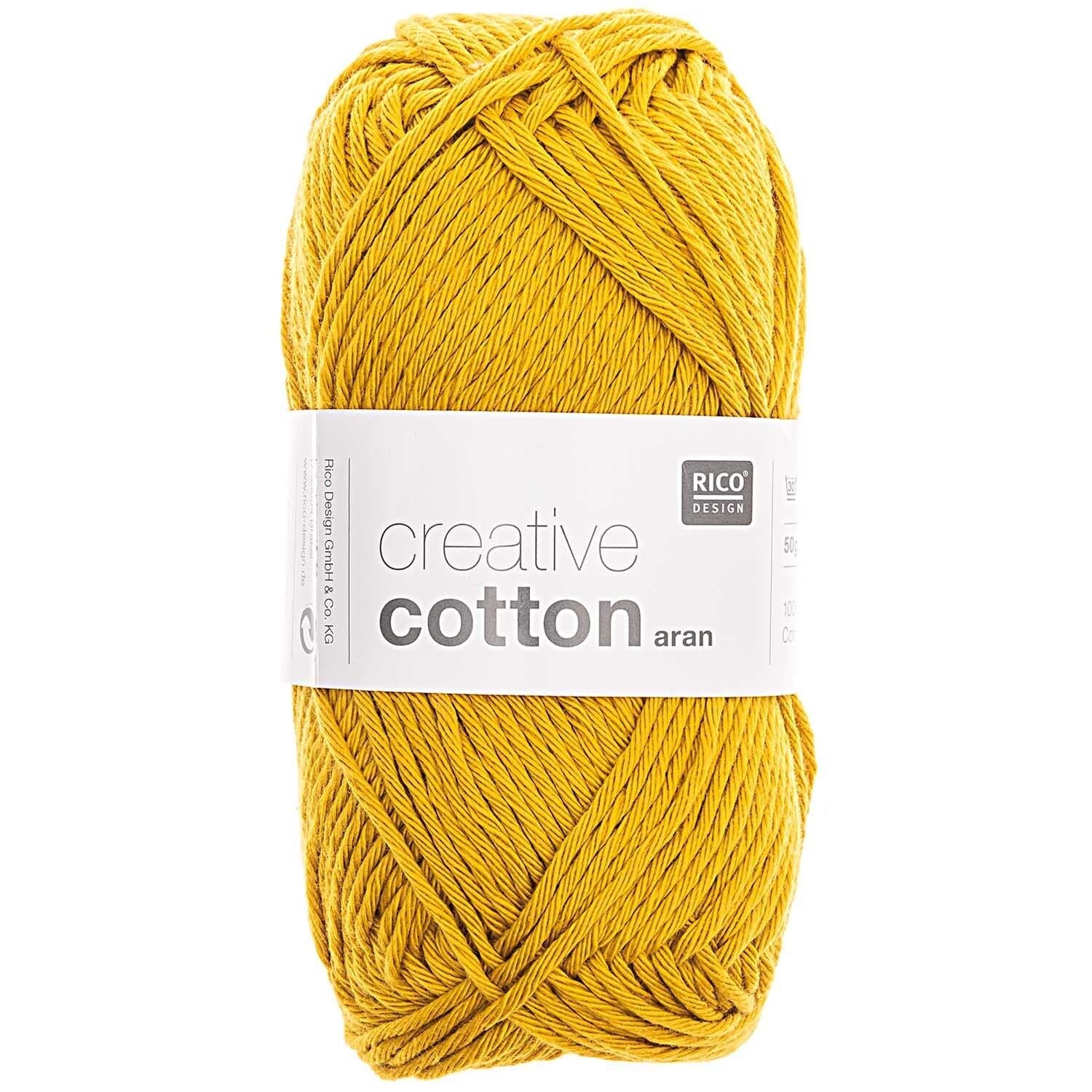 Rico Creative Cotton Aran - Rico 70 Mustard - The Little Yarn Store