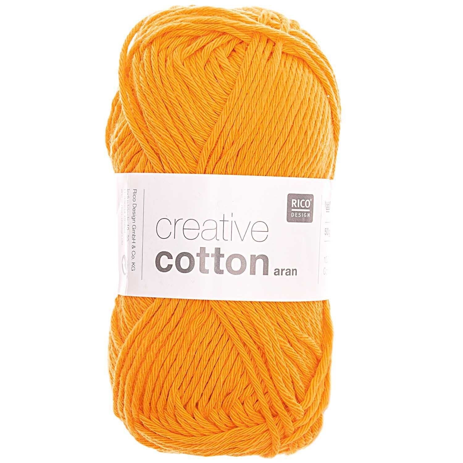 Rico Creative Cotton Aran - Rico 76 Tangerine - The Little Yarn Store