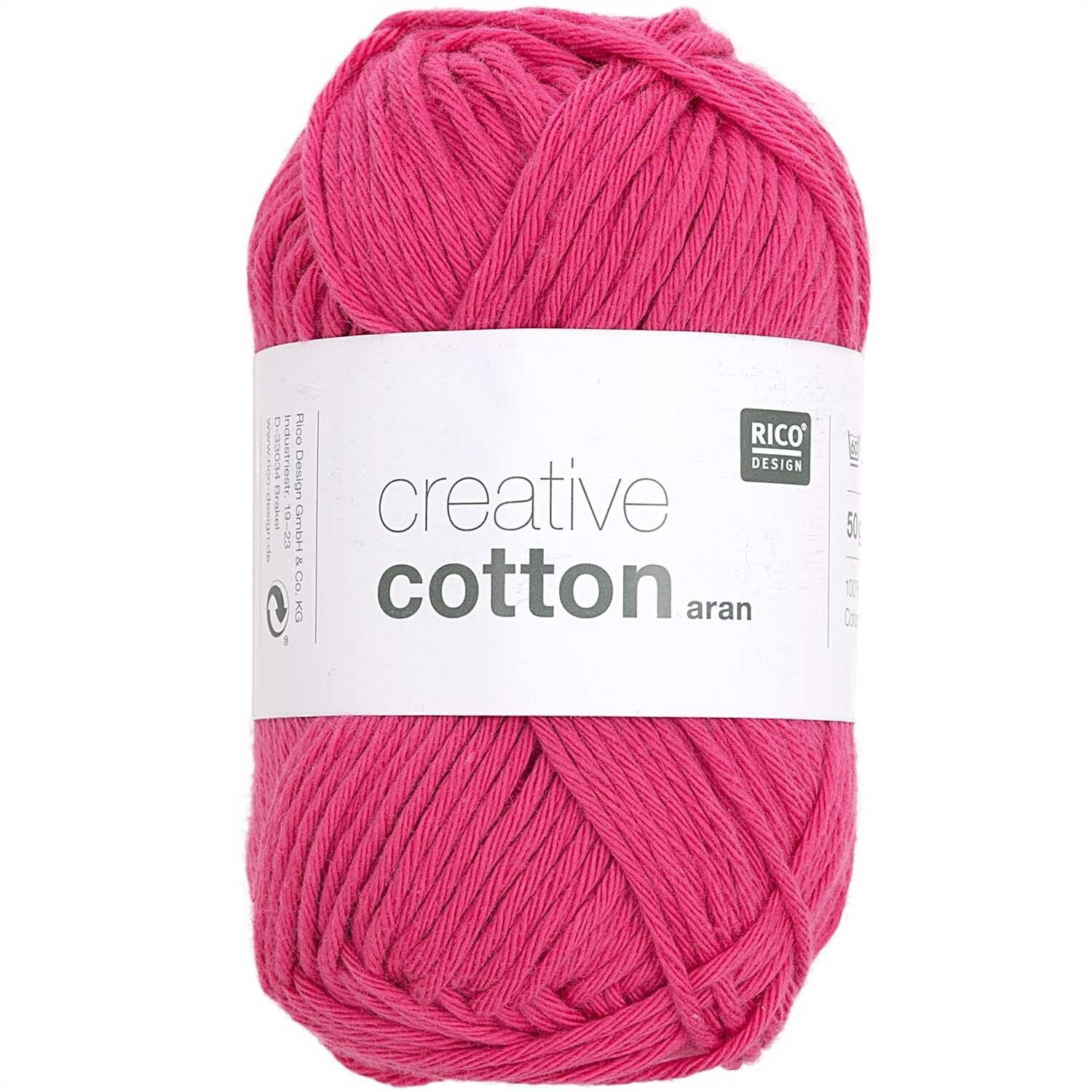 Rico Creative Cotton Aran - Rico 79 Flamingo - The Little Yarn Store
