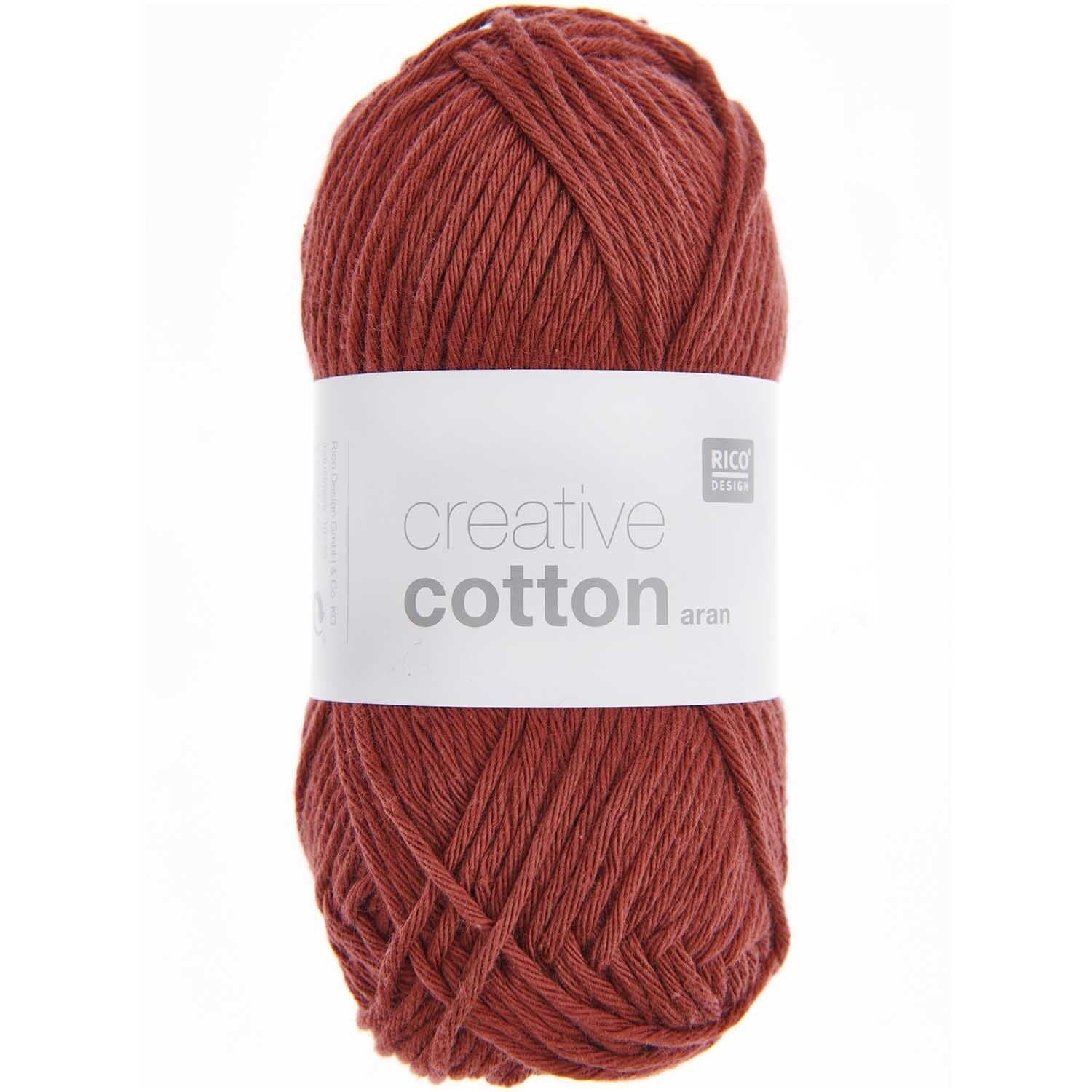 Rico Creative Cotton Aran - Rico 85 Rust - The Little Yarn Store