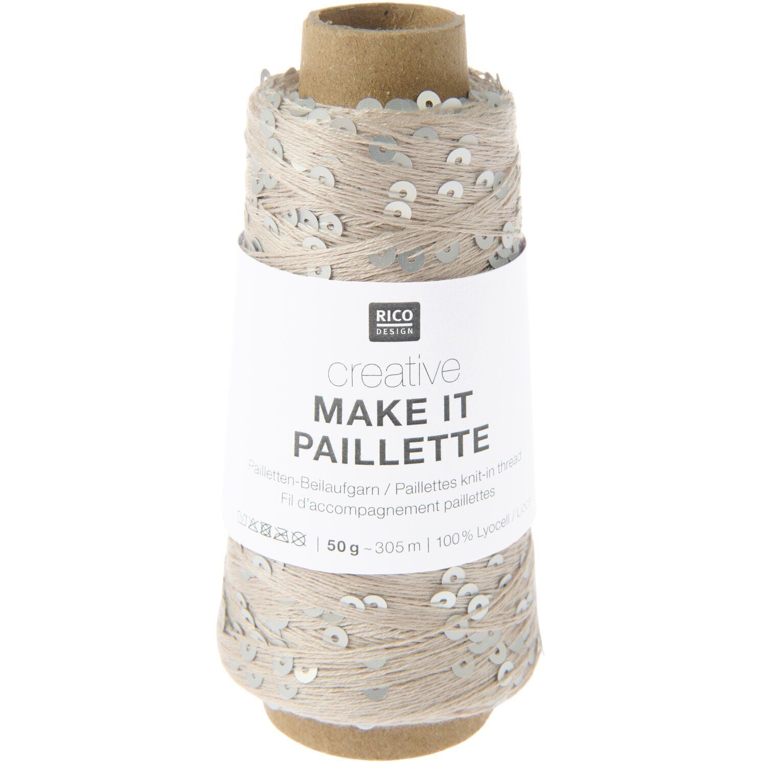 Rico Creative Make It Paillette - Rico 001 Silver - The Little Yarn Store