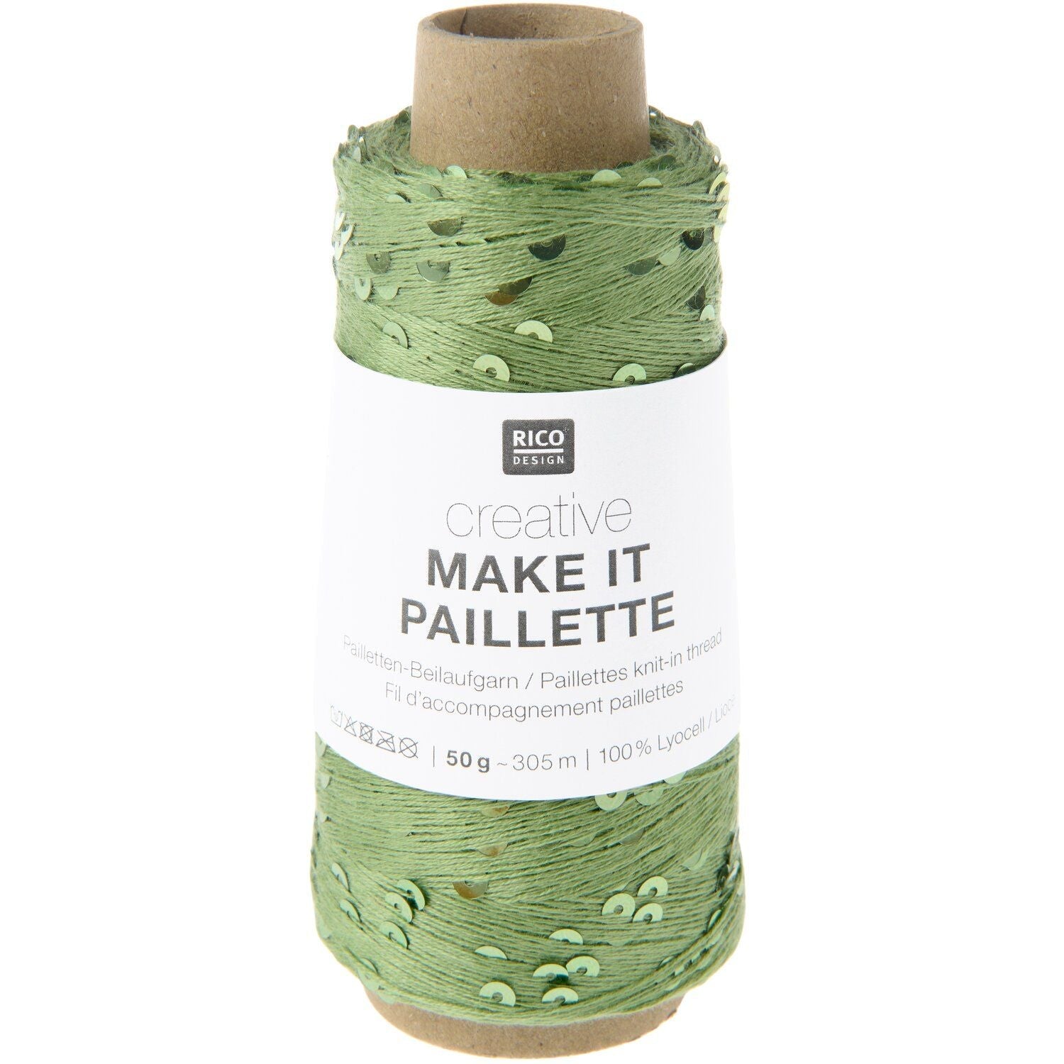 Rico Creative Make It Paillette - Rico 002 Green - The Little Yarn Store