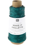 Rico Creative Make It Paillette - Rico 003 Petrol - The Little Yarn Store