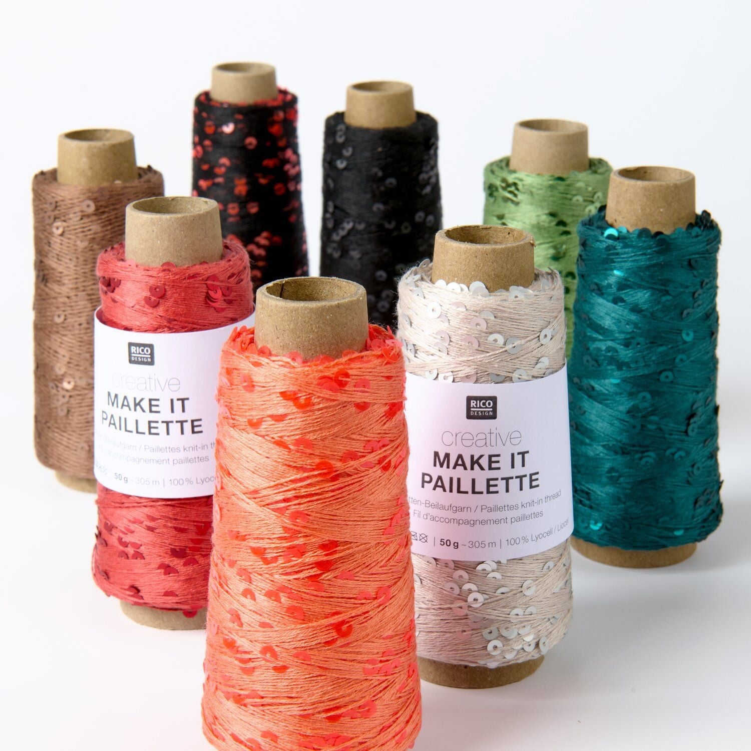 Rico Creative Make It Paillette - Rico 004 Red - The Little Yarn Store