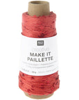 Rico Creative Make It Paillette - Rico 004 Red - The Little Yarn Store