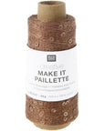 Rico Creative Make It Paillette - Rico 005 Brown - The Little Yarn Store