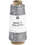 Rico Creative Make It Paillette - Rico 010 Grey - The Little Yarn Store