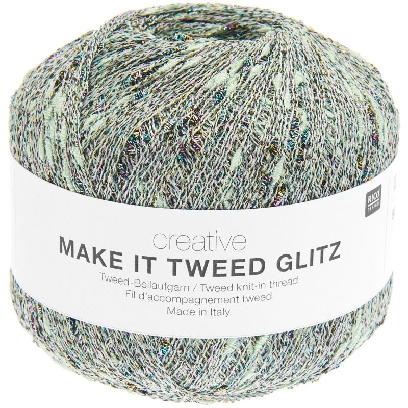 Rico Creative Make It Tweed Glitz - Rico - Mint - The Little Yarn Store