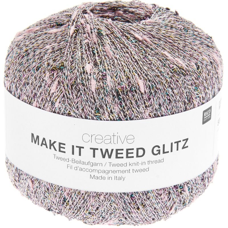 Rico Creative Make It Tweed Glitz - Rico - Pink - The Little Yarn Store