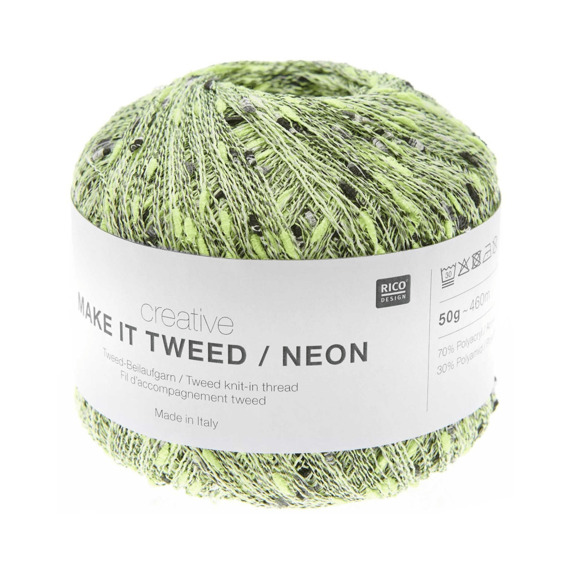 Rico Creative Make It Tweed Neon - Rico 001 Yellow - The Little Yarn Store