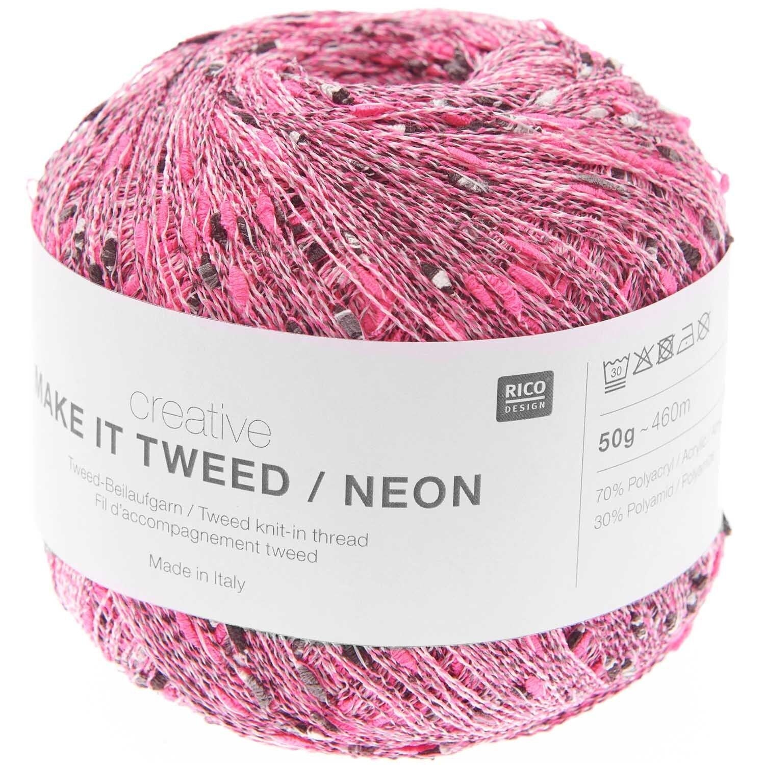 Rico Creative Make It Tweed Neon - Rico - Pink - The Little Yarn Store