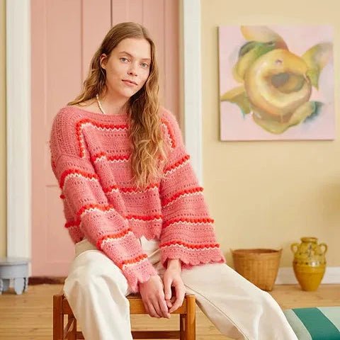 Roseraie Sweater Crochet Kit - Eun Mi Ahn - One (1) - The Little Yarn Store