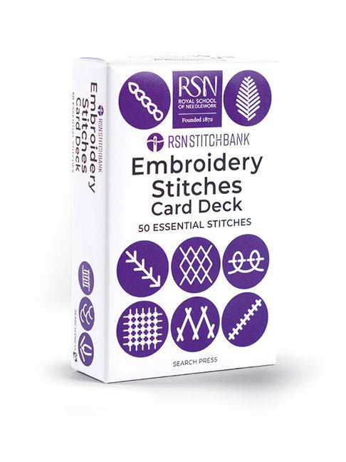 RSN Stitch Bank: The Embroidery Stitches Card Deck - The Royal School of Needlework - The Little Yarn Store