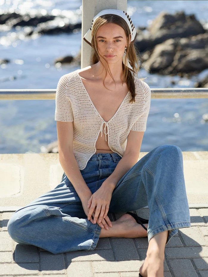 Sandnes Garn Adult Crochet Patterns - Sandnes Garn Ava Blouse - The Little Yarn Store