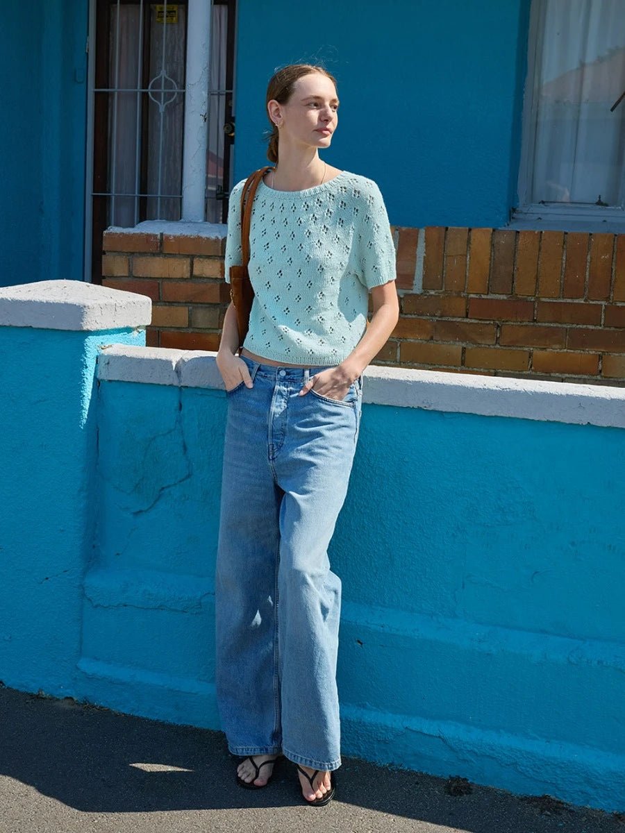 Sandnes Garn Adult Knitting Patterns - Sandnes Garn Elodie Tee - The Little Yarn Store