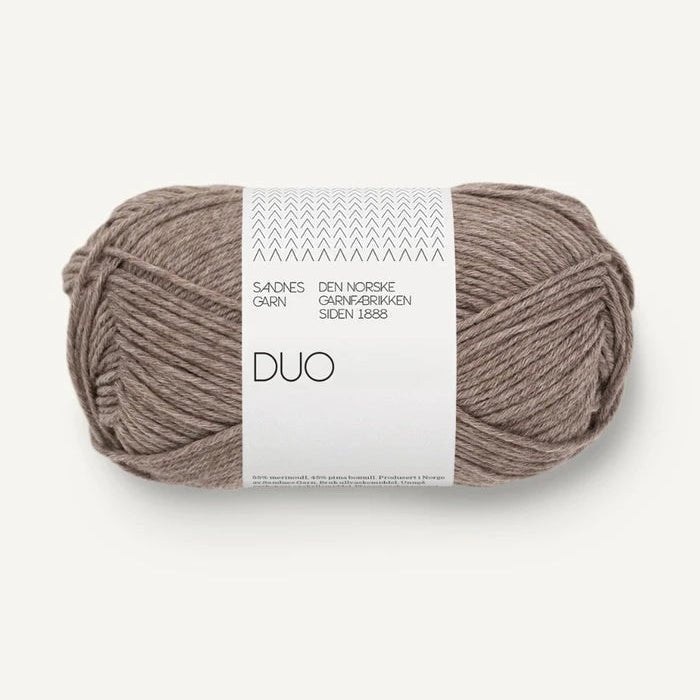 Sandnes Garn Duo - Sandnes Garn 2652 Dark Brown Melange - The Little Yarn Store