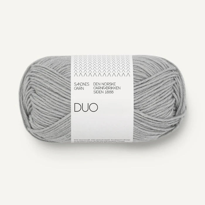 Sandnes Garn Duo - Sandnes Garn 6030 Light Grey - The Little Yarn Store