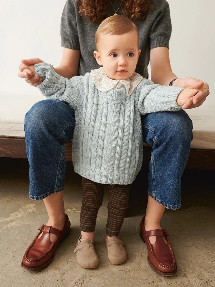 Sandnes Garn Kid and Baby Patterns - Sandnes Garn Caspian Sweater Baby - The Little Yarn Store