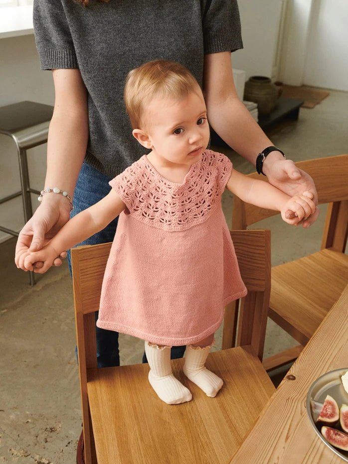 Sandnes Garn Kid and Baby Patterns - Sandnes Garn Indy Dress Baby - The Little Yarn Store