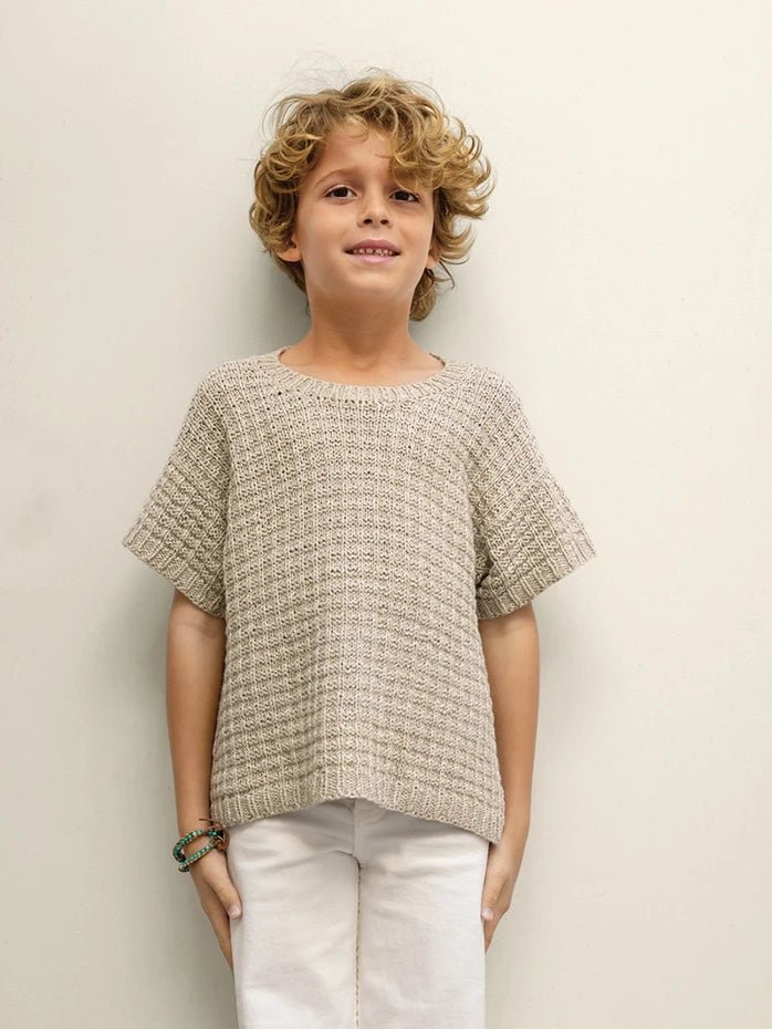 Sandnes Garn Kid and Baby Patterns - Sandnes Garn Leo Tee Junior - The Little Yarn Store