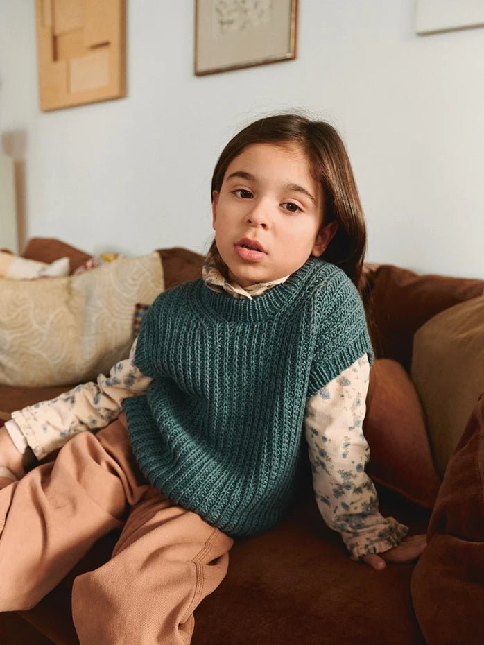 Sandnes Garn Kid and Baby Patterns - Sandnes Garn Loui Slipover Junior - The Little Yarn Store