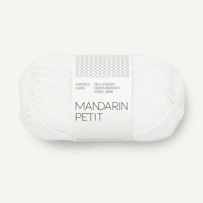 Sandnes Garn Mandarin Petit - Sandnes Garn 1001 True White - The Little Yarn Store