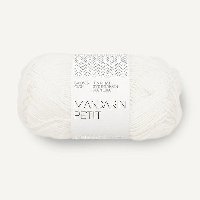 Sandnes Garn Mandarin Petit - Sandnes Garn 1002 White - The Little Yarn Store
