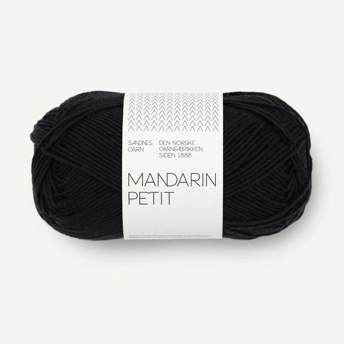 Sandnes Garn Mandarin Petit - Sandnes Garn 1099 Black - The Little Yarn Store