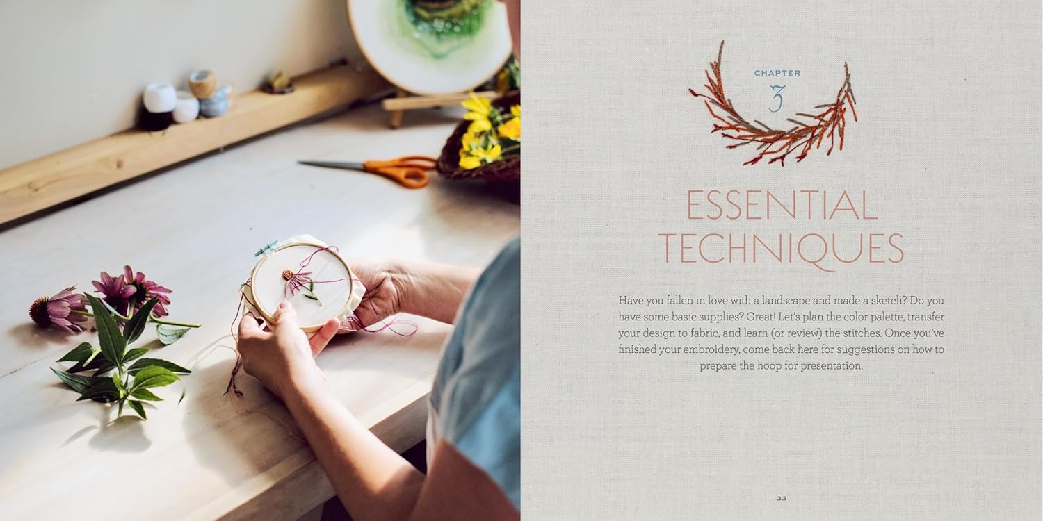 The Stitched Landscape: An Embroidery Field Guide to the Textures, Colours, and Lines of the Natural World - The Little Yarn Store - The Little Yarn Store