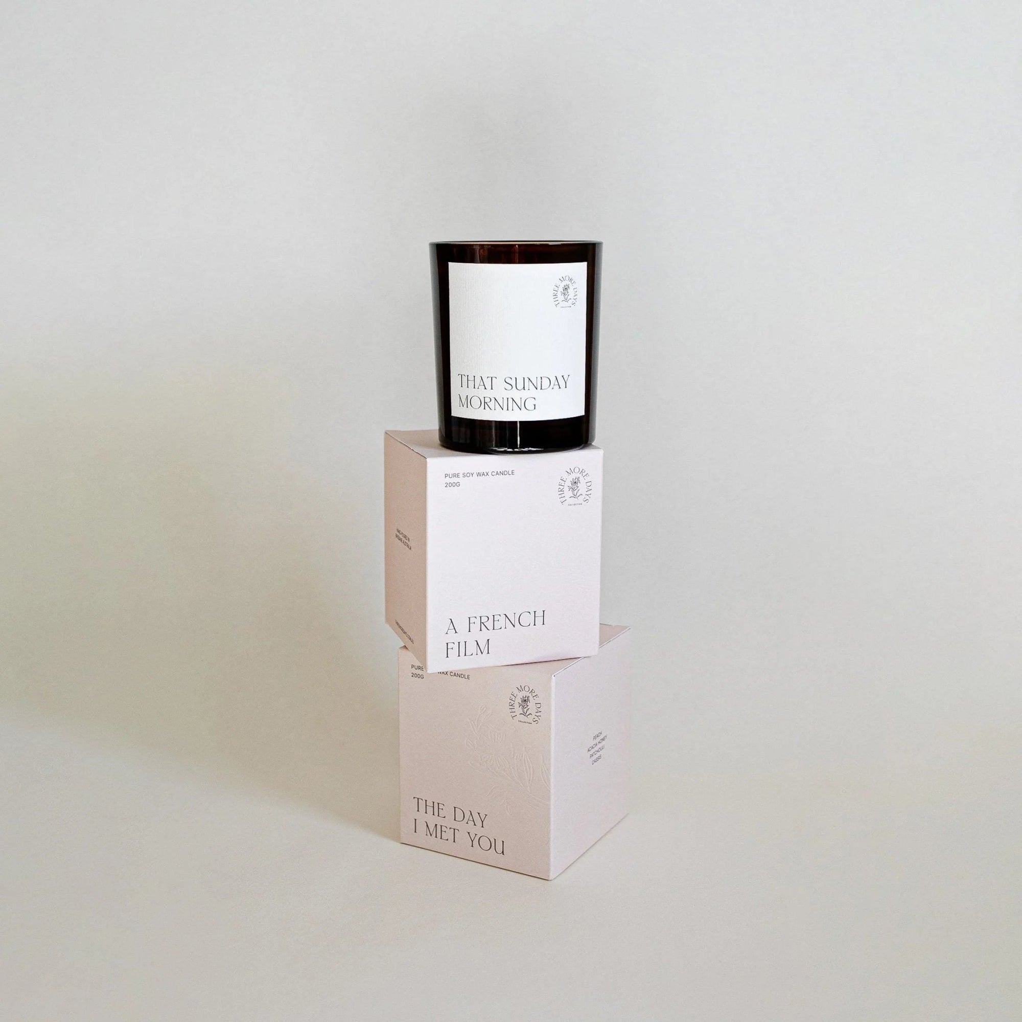 Three More Days Collection Amber Candles - Three More Days Collection - A French Film: Sea Salt / Ambrette Seeds / Sandalwood / Sage - The Little Yarn Store