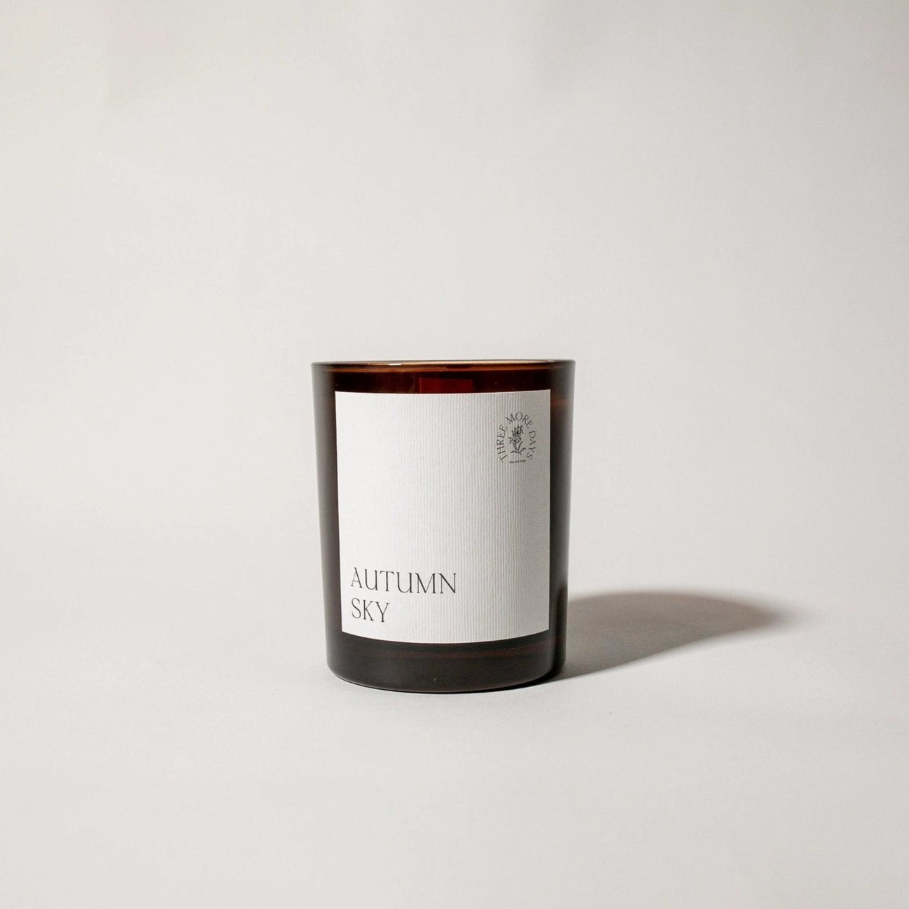 Three More Days Collection Amber Candles - Three More Days Collection - Autumn Sky: Gardenia / Black Currant / Ylang - Ylang / Patchouli / Truffle / White Musk - The Little Yarn Store