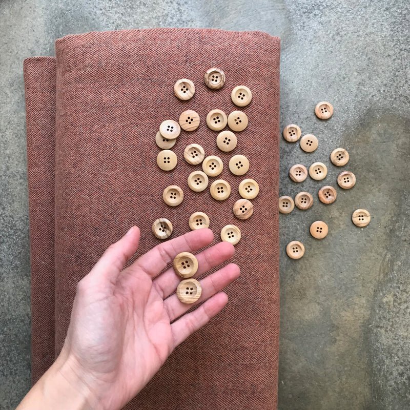 Wooden Buttons 20 MM - Rosa Pomar - The Little Yarn Store