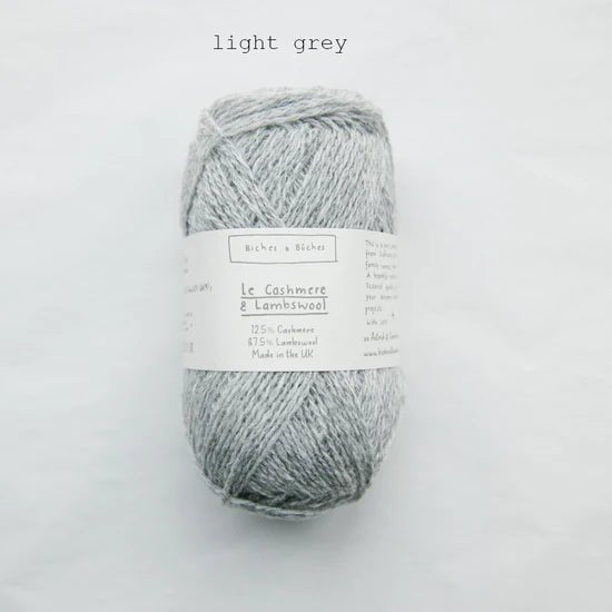 Biches &amp; Buches Le Cashmere &amp; Lambswool - Biches &amp; Buches - Light Grey - The Little Yarn Store