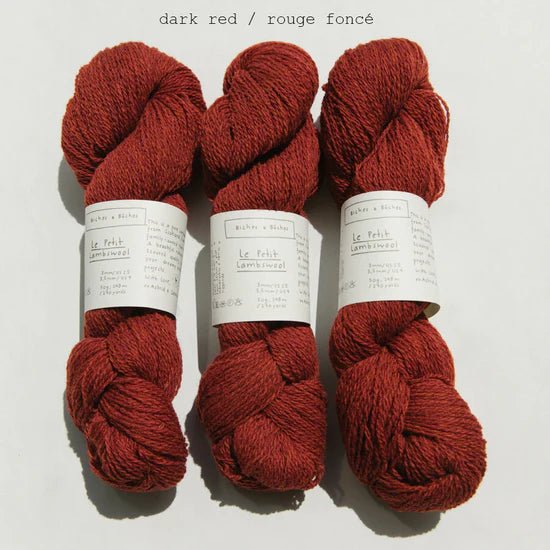 Biches &amp; Buches Le Petit Lambswool - Dark Red - 4 Ply - Biches &amp; Buches - The Little Yarn Store