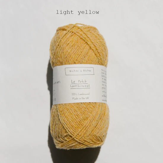 Biches &amp; Buches Le Petit Lambswool - Light Yellow - 4 Ply - Biches &amp; Buches - The Little Yarn Store