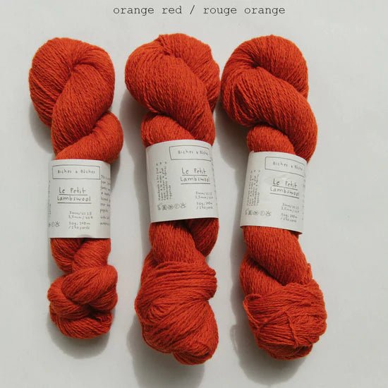 Biches &amp; Buches Le Petit Lambswool - Orange Red - 4 Ply - Biches &amp; Buches - The Little Yarn Store