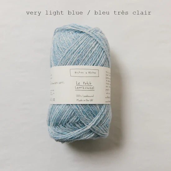 Biches &amp; Buches Le Petit Lambswool - Very Light Blue - 4 Ply - Biches &amp; Buches - The Little Yarn Store