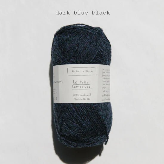 Biches &amp; Buches Le Petit Lambswool - Dark Blue Black - 4 Ply - Biches &amp; Buches - The Little Yarn Store